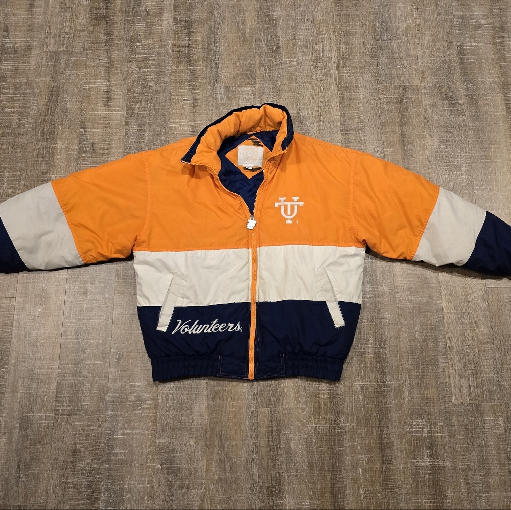 Rare Vintage 90s Womens Large Tennessee Vols Puffer Jacket by Turbo Sportswear